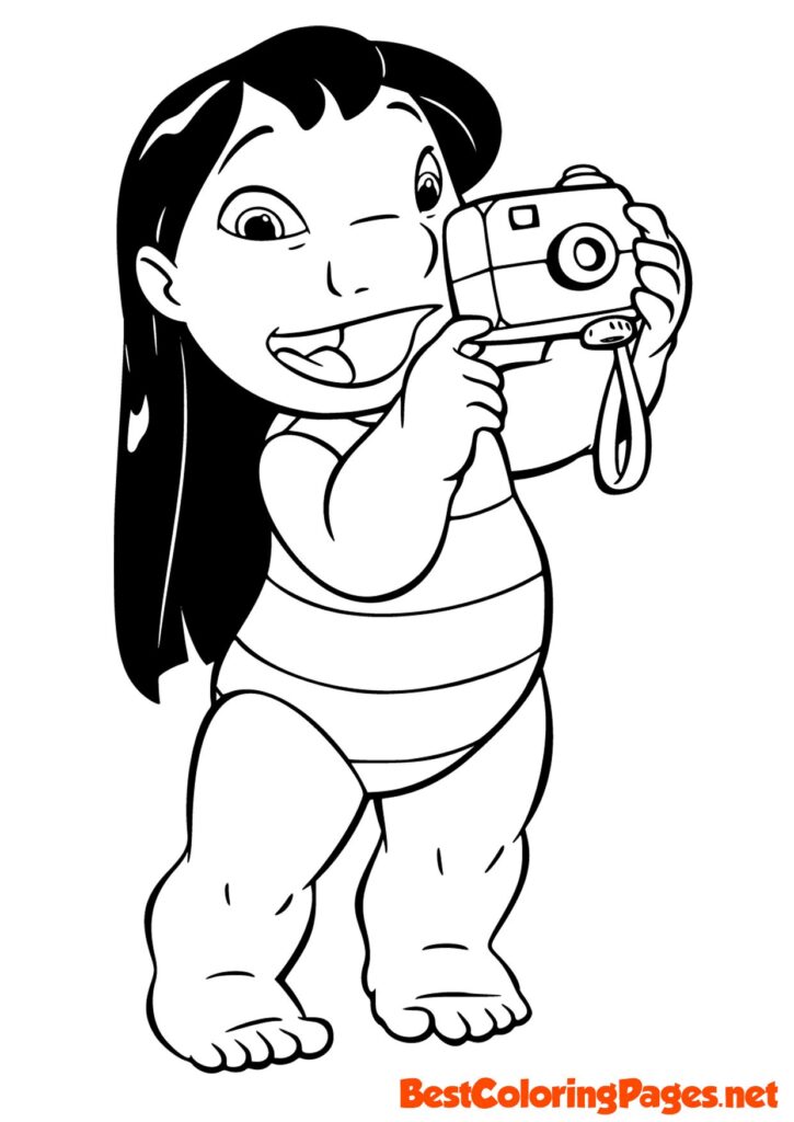 Lilo coloring sheets. Lilo and Stitch Coloring page.