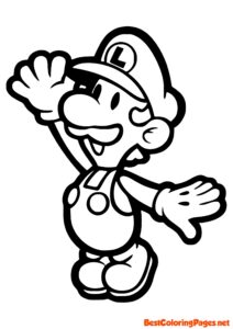 Luigi Coloring Page