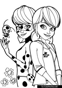 Ladybug e Cat Noir 03 – Imagens para Colorir