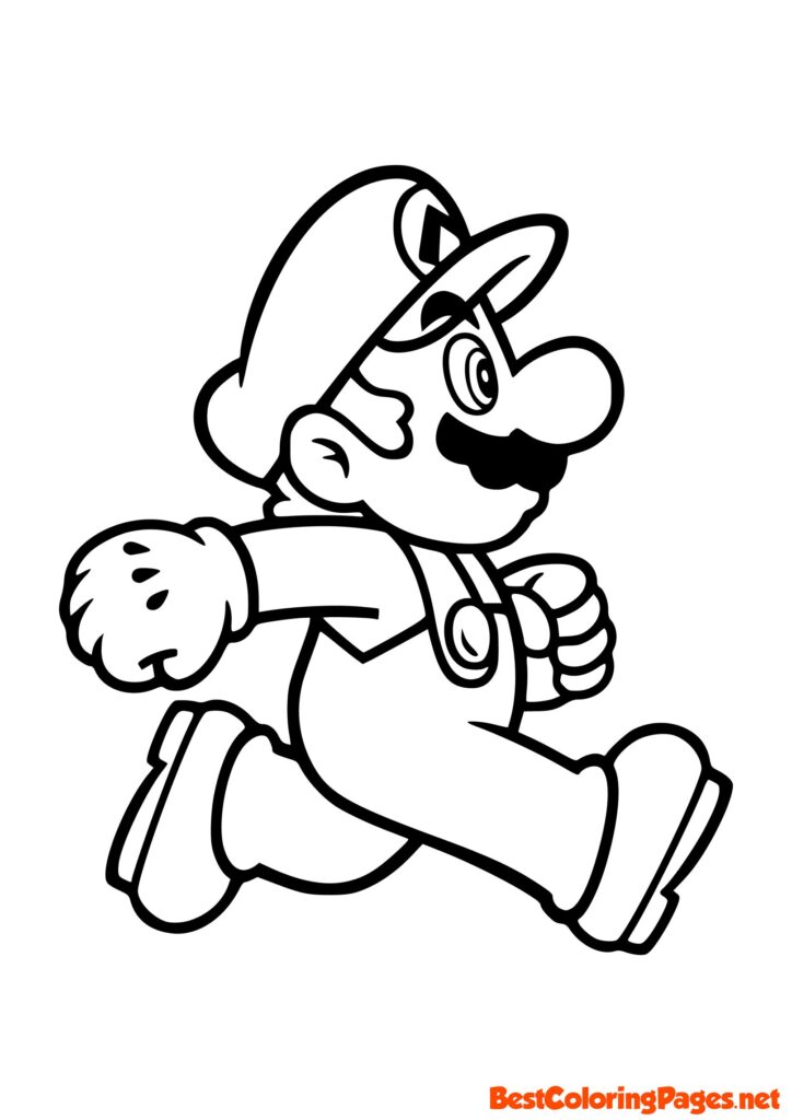 Mario Bros Coloring Page