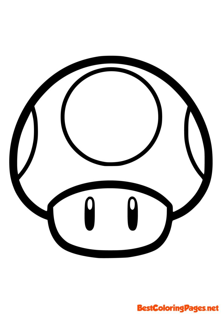 Mario Coloring Page - Toad