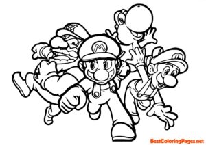Mario Coloring Page for print