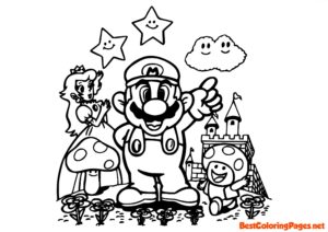 Mario Coloring Pages for kids
