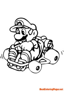 Mario Kart Coloring Page
