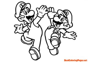 Mario and Luigi Coloring Book