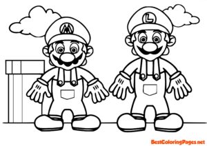 Mario and Luigi coloring pages