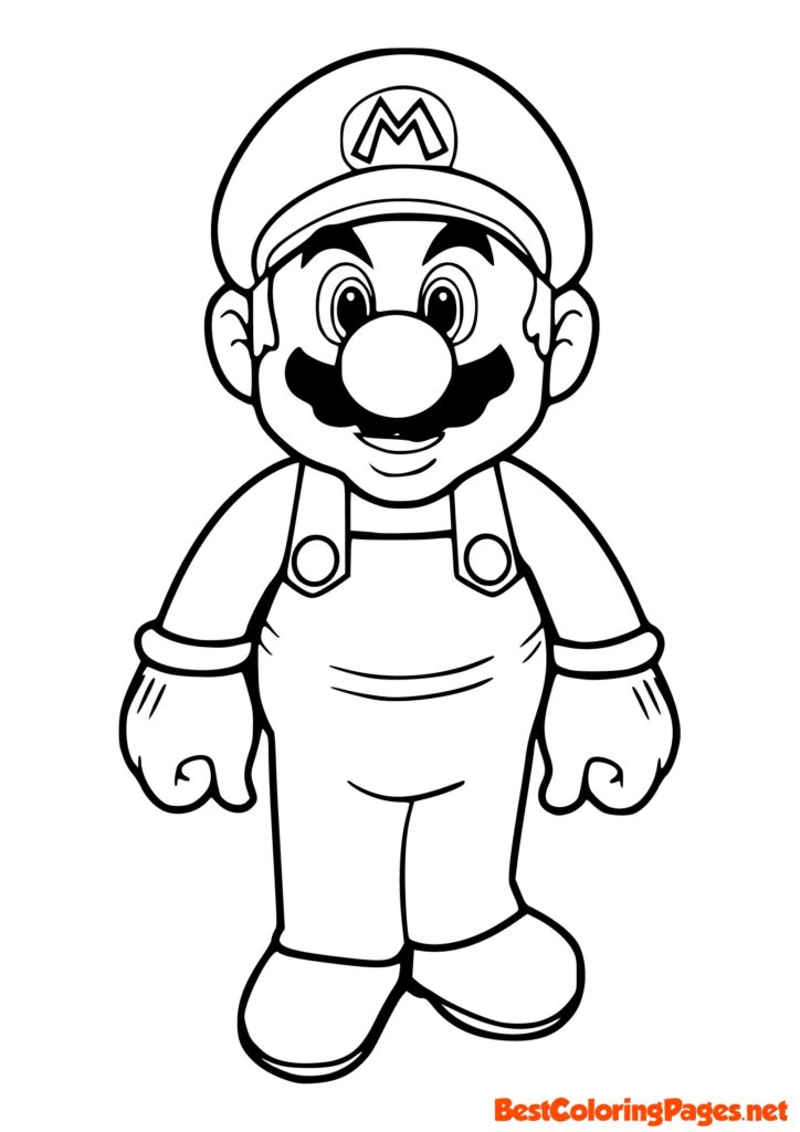 Mario free printable coloring pages