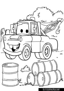 Mater coloring pages for kids
