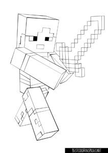 Minecraft Coloring Page