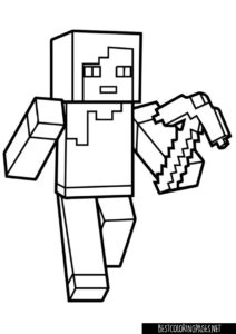 Minecraft Coloring PageAlex