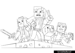 Minecraft Coloring Page for print