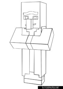 Minecraft Coloring Pages Villager