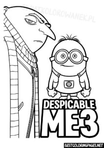 Minions Coloring Page Gru