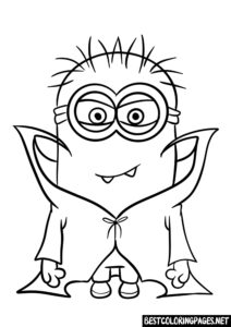 Minions Vampire Coloring Page
