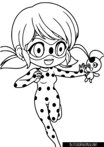 Miraculous coloring page for kids