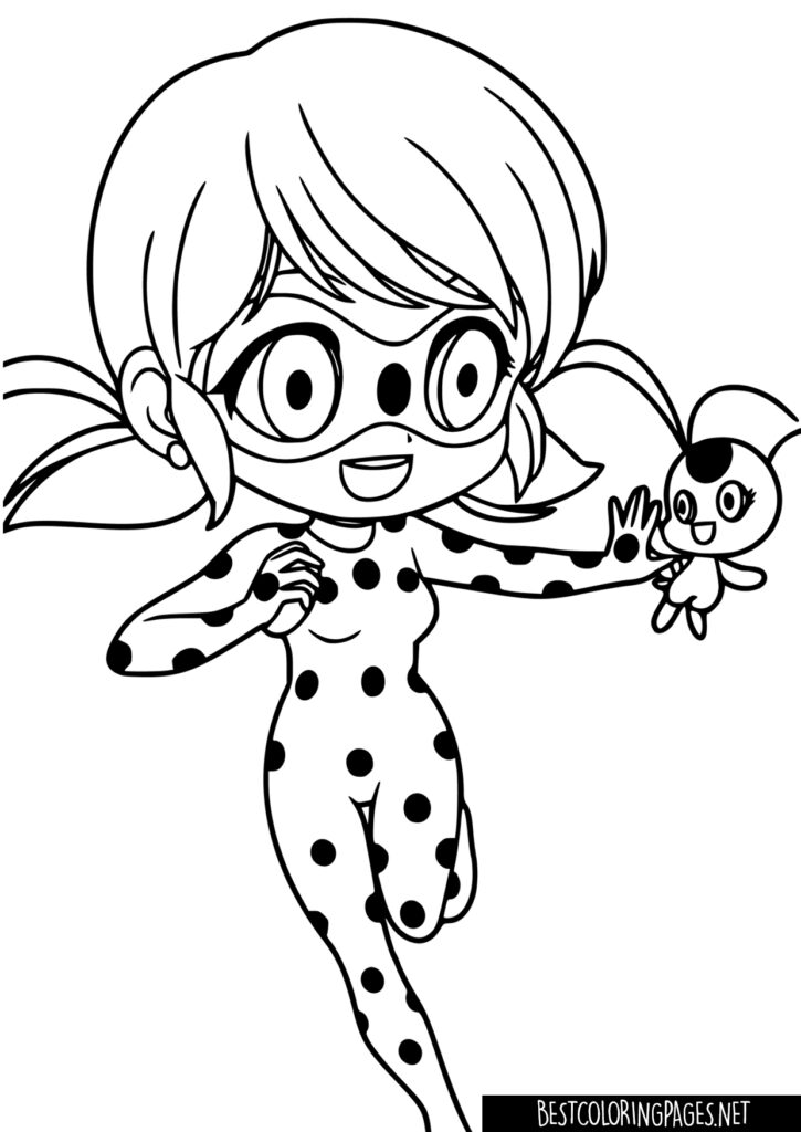 Miraculous coloring page for kids