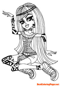 Monster High Cleo Colouring Page