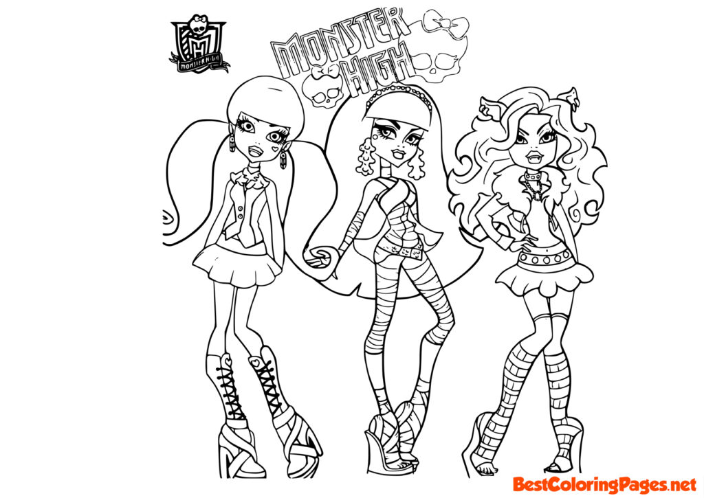 Monster High Coloring pages dolls