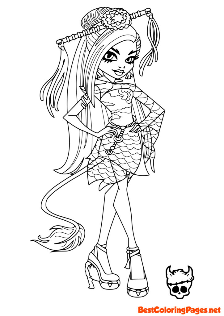Monster High Monica Coloring Page