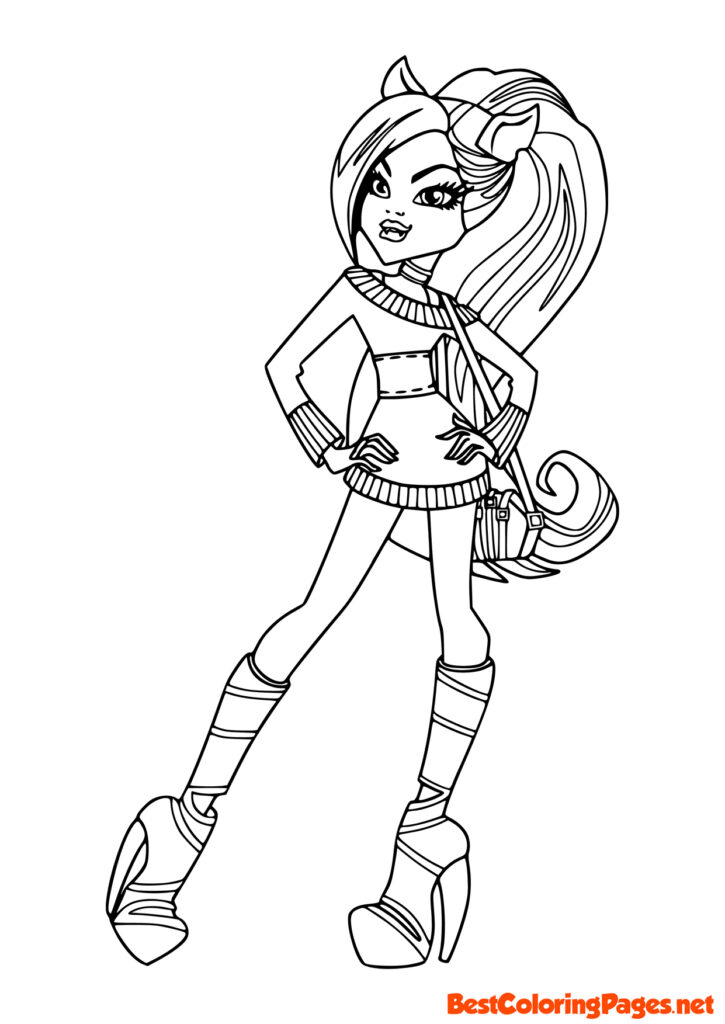 Monster High printable coloring book