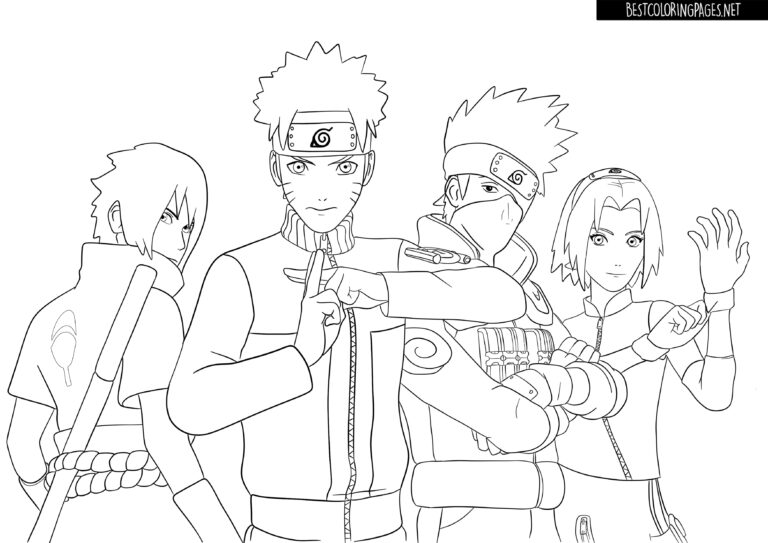 Coloring page - Naruto, Sasuke e Sakura