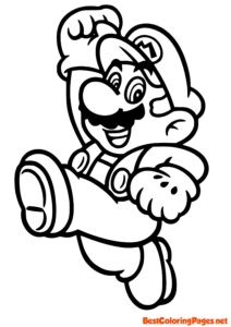 Nintendo Mario Colouring Page