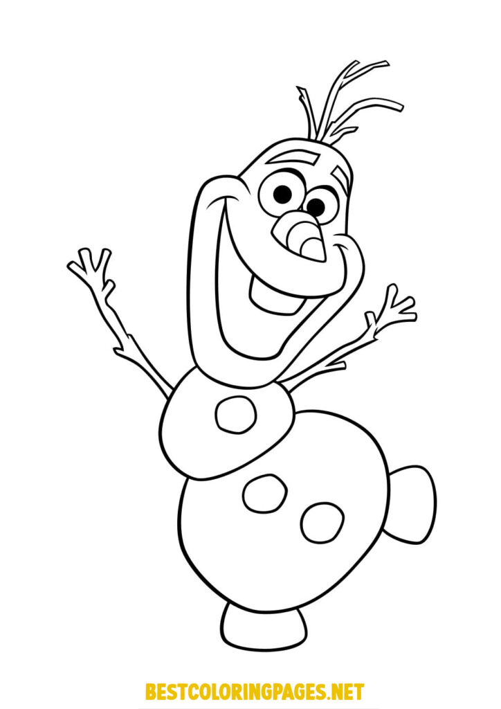 Olaf Colouring pages