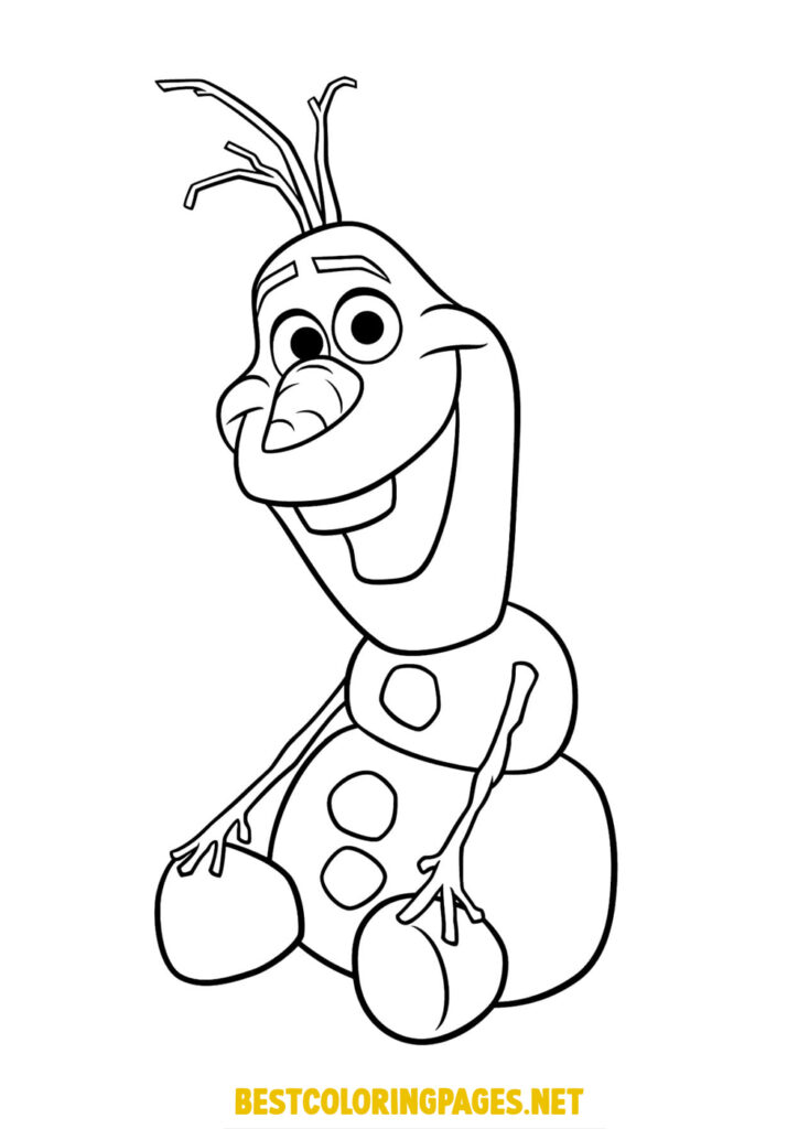 Olaf Colouring Pages for kids