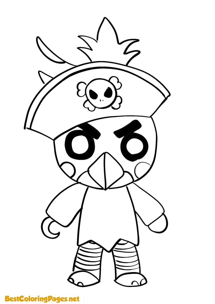 Piggy Roblox free printable coloring page