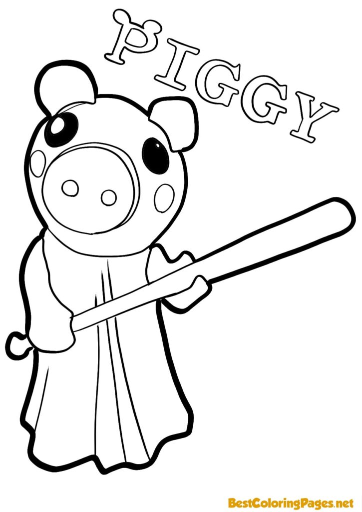 Piggy coloring pages roblox
