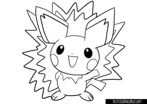 Pikachu free coloring page
