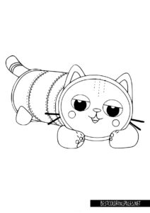 Pillow Cat Gabbys Dollhouse coloring page