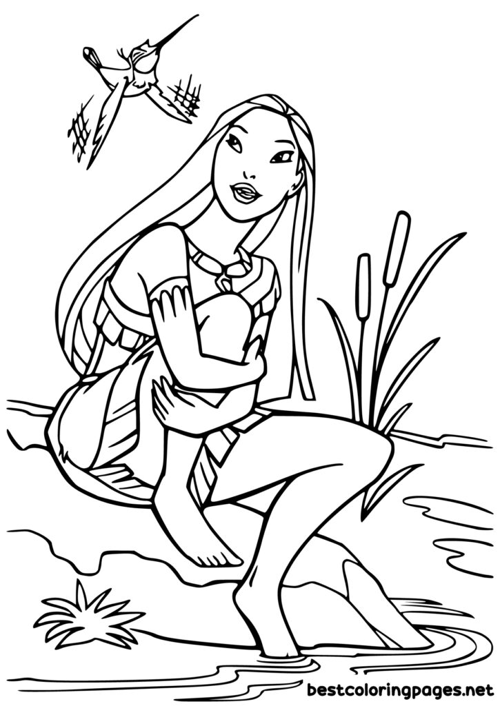 Pocahontas coloring page