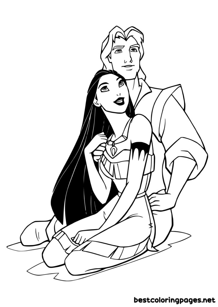 Pocahontas coloring page