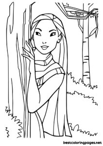 Pocahontas coloring pages for kids