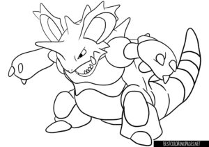 Pokemon Nidoking coloring page