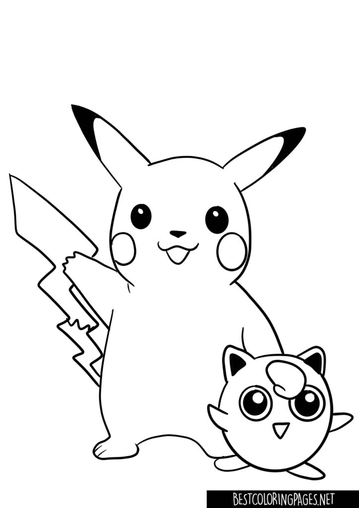 Pokemon for kids coloring page free
