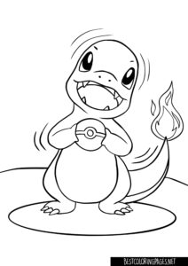 Pokemon free coloring page for kids