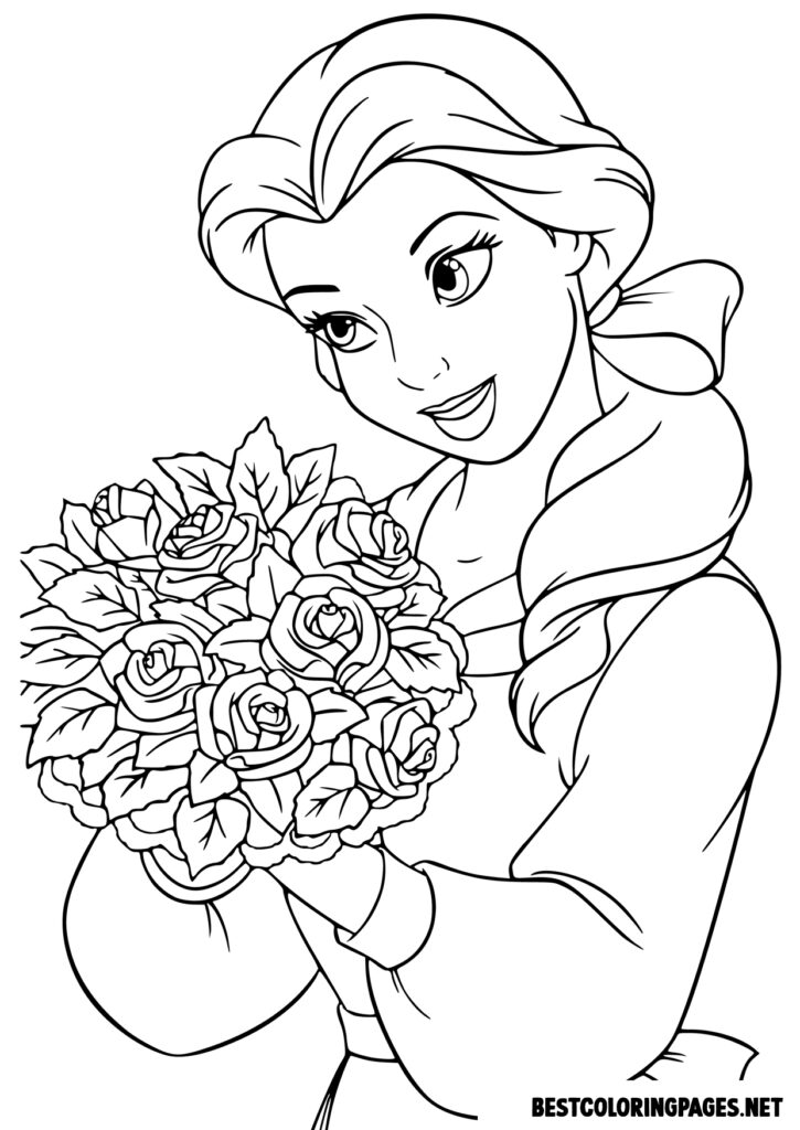 Princess Belle Beauty and the Beast Coloring Book