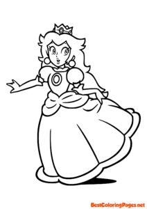 Princess Peach from Mario Coloring Pages