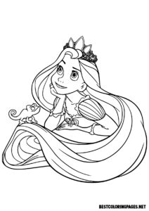 Princess in a ball gown Coloring book