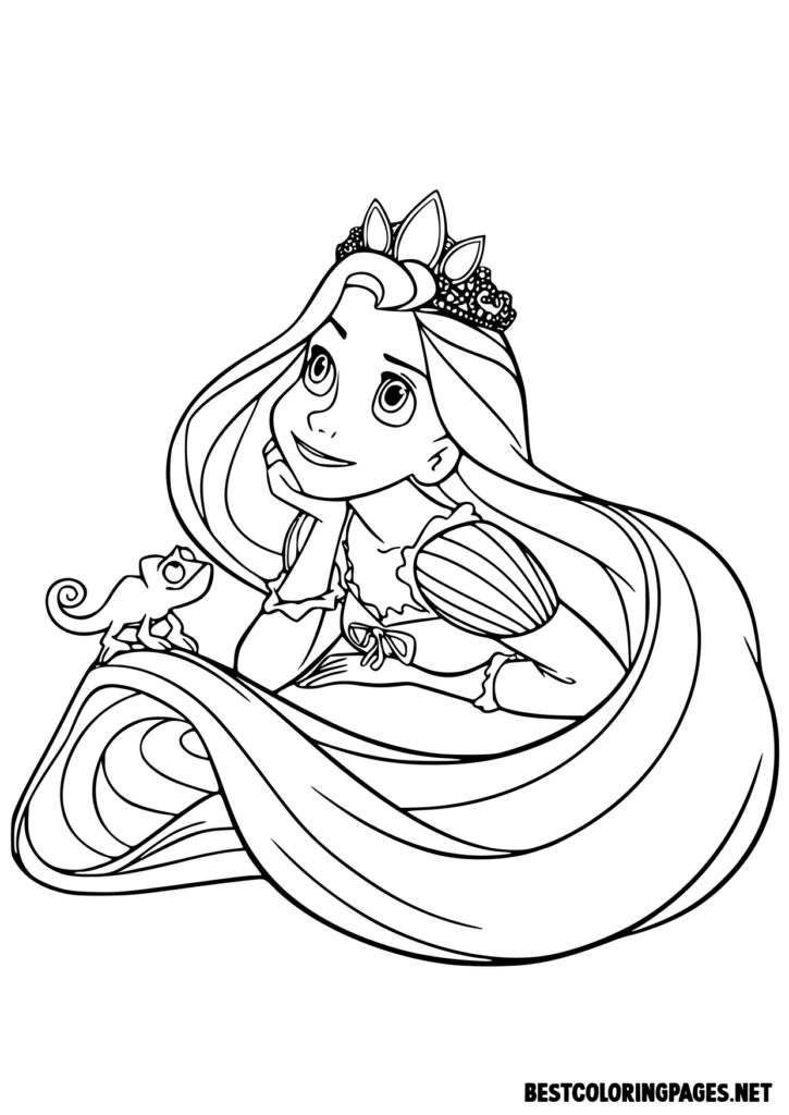 Princess in a ball gown Coloring book