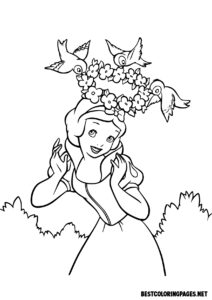 Princess Snow White coloring book for girls
