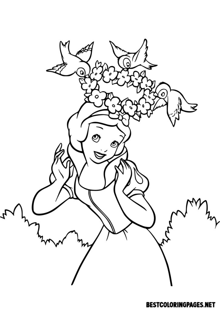 Princess Snow White coloring book for girls