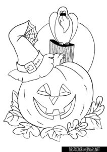 Pumpkin Free Colouring Page