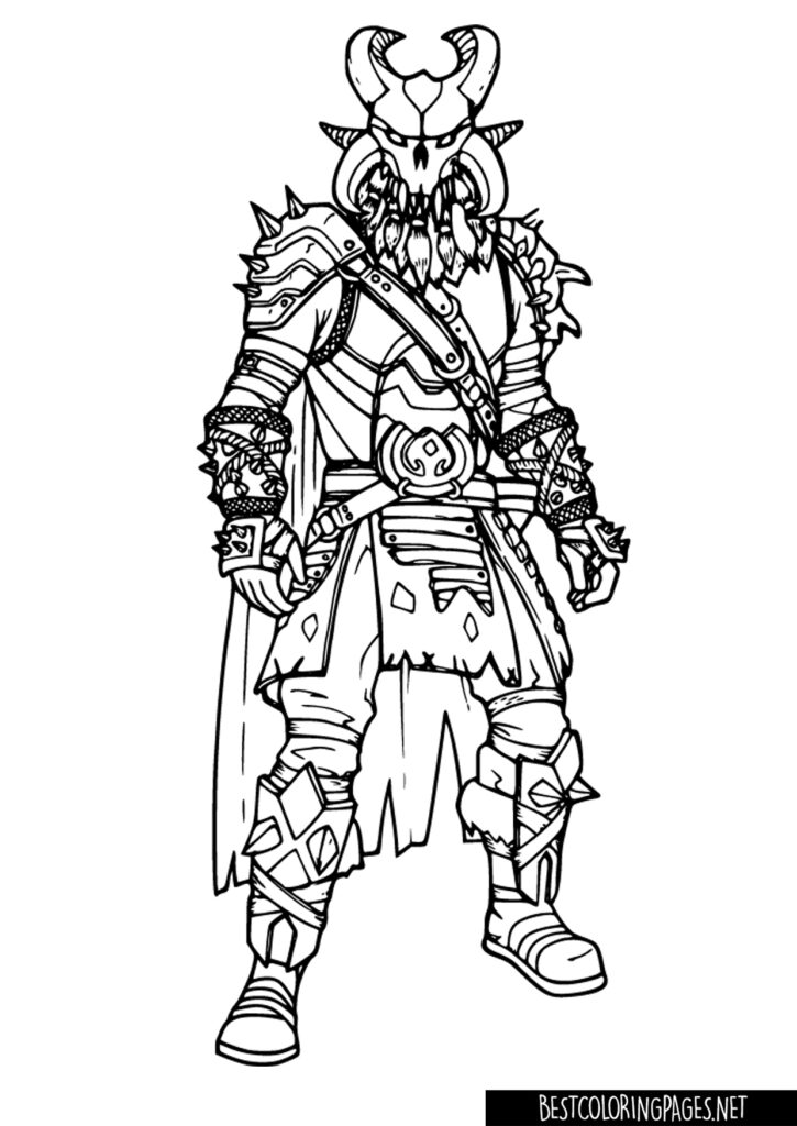 Ragnarok from Fortnite coloring pages
