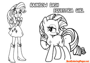 Rainbow Dash Equestria Girl My Little Pony coloring pages