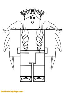 Roblox Avatar coloring sheet.