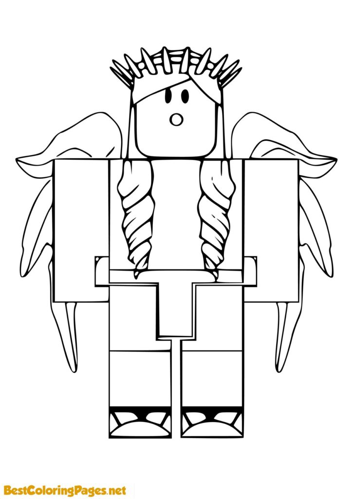 Roblox Avatar coloring sheet.