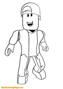 Roblox guy avatar free coloring page